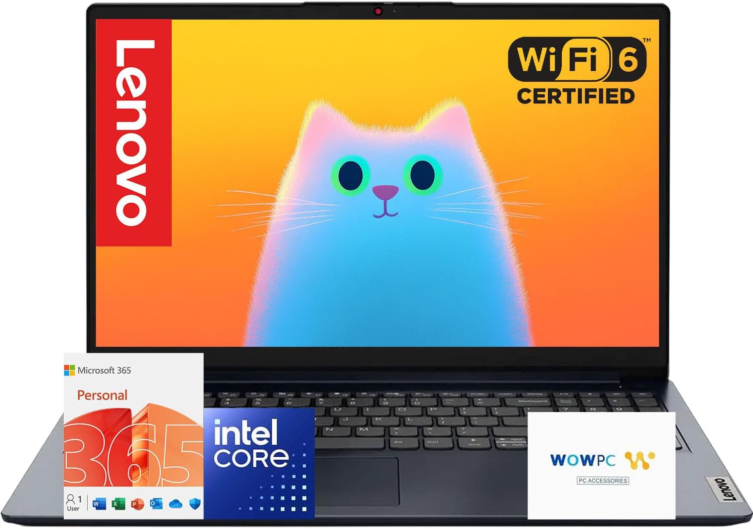 Lenovo IdeaPad 15.6" FHD Business Laptop • Microsoft Office 365 • 1.1TB Storage • DDR4 • Intel Dual core • 1TB Cloud and 128GB SSD and • WiFi 6 • Copilot AI • Windows 11 no Mouse • Essential Laptop