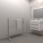Amba Solo 33" Freestanding 10 Bar Towel Warmer in Brushed