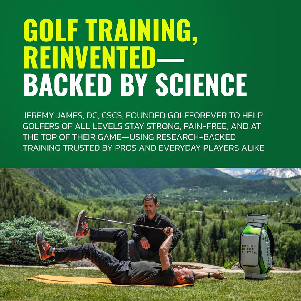 GolfForever Swing Trainer – Golf Fitness & Training System for Strength  Flexibility & Swing Power – Includes Membership & Premium Training Bar for Golf-Specific Workouts