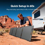 Jackery SolarSaga 100W Air Solar Panel  23% Conversion Efficiency Bifacial Panels  IP65 Waterproof  Foldable and Portable Solar Charger for Power Stations  RVs  Camping  Off-Grid Life  and PV Charging