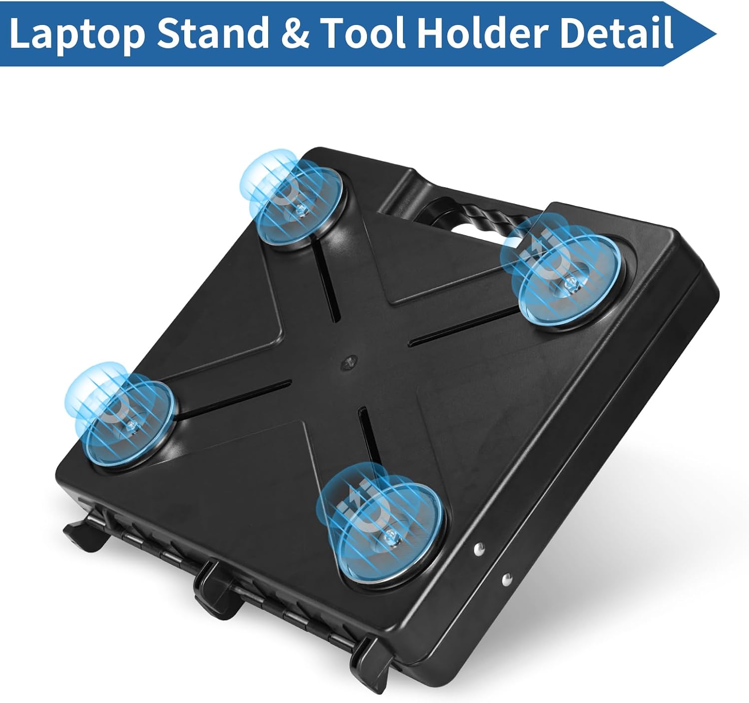 Magnetic Toolbox, Magnetic Laptop Stand Portable Workstation with Magnets, Rated at 45 Pounds Hands-Free Utility Shelf for Attaches to Flat Steel Surface HVAC, Trucks, Walls, Poles etc