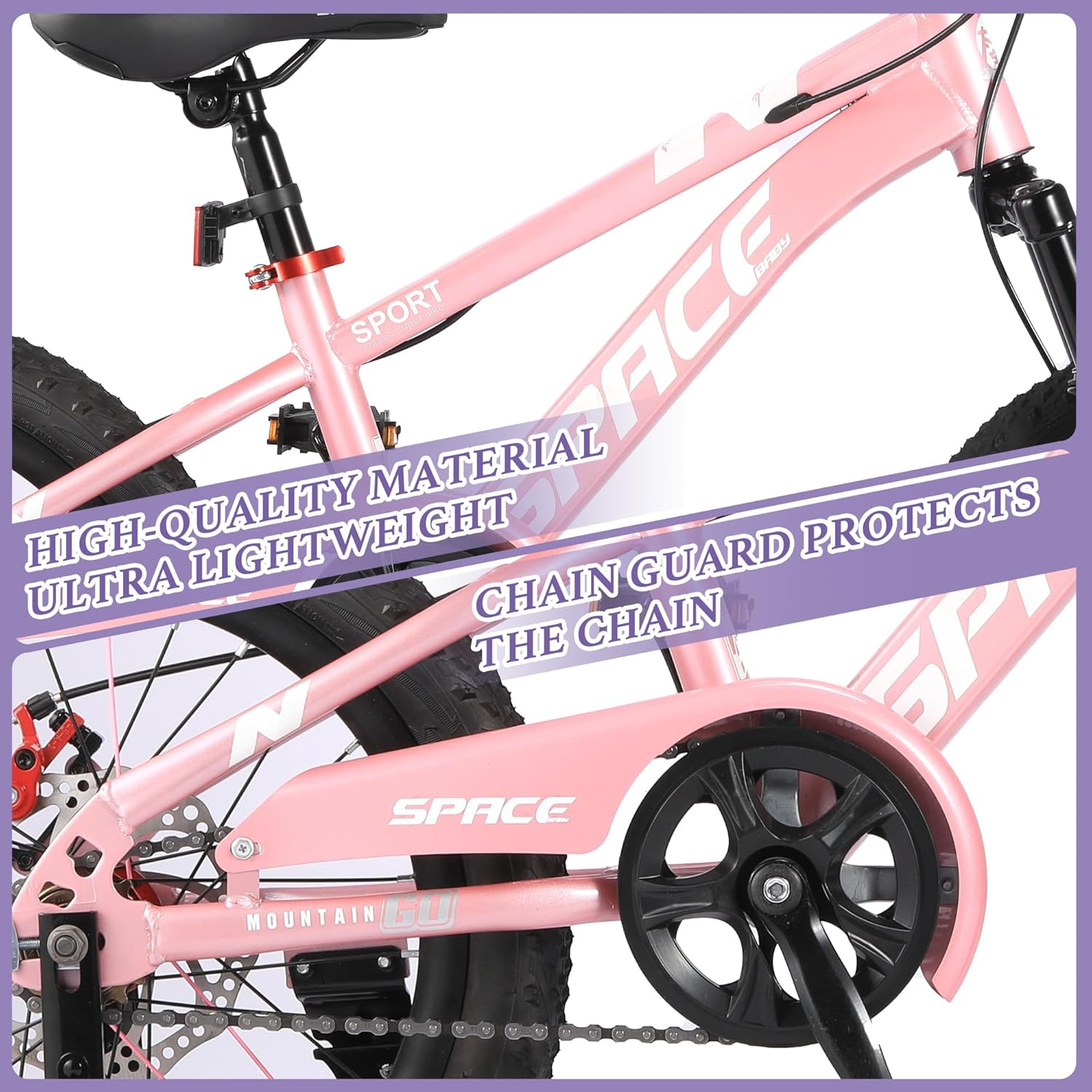Kids Bike-18 20 Inch Bike for Boys and Girls Bicycle with Adjustable Seat and Handbrake, Bikes for Kids 7-13
