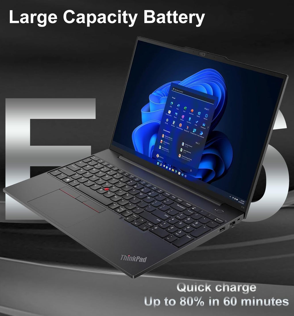 Lenovo ThinkPad E16 Gen 2 Business Laptop (16" FHD+ Anti-Glare  AMD Ryzen 7 7735U (> Intel i7-1355U)  16GB DDR5  512GB SSD) Backlit  Fingerprint  Wi-Fi  Ethernet  1080p Webcam  Win 11 Pro w/ Copilot