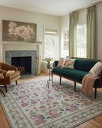 Loloi Rifle Paper Co. Rosa Collection RSA-01 Ivory 7'-6" x 9'-6" Area Rug