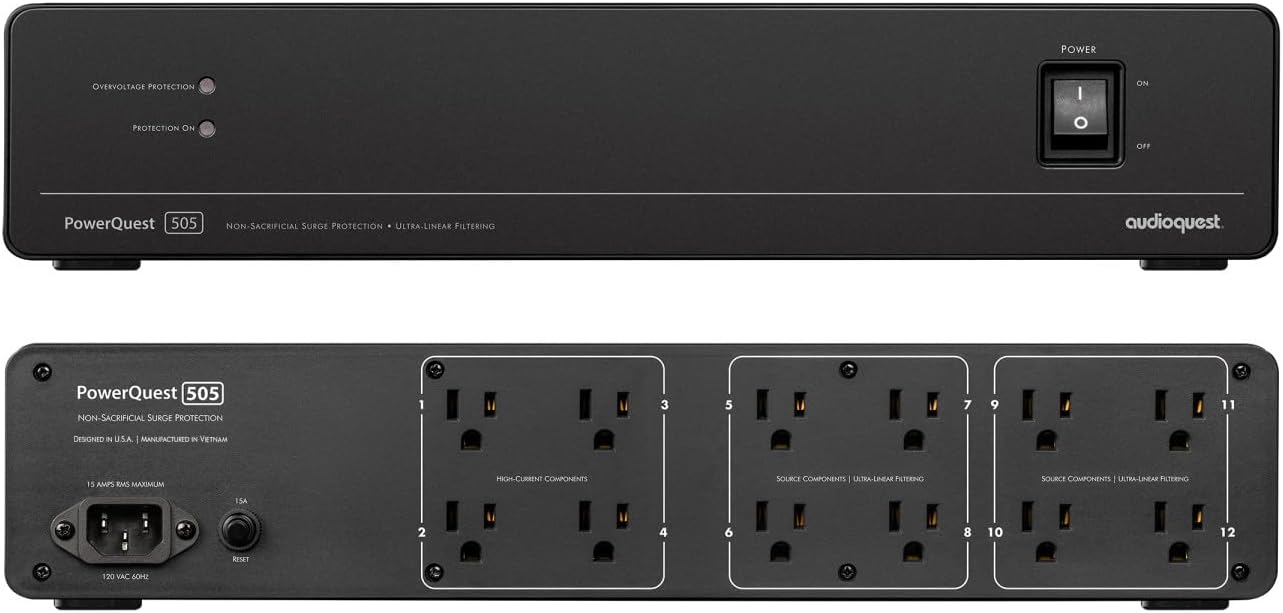 Samsung QN65QN80FAFXZA 65 Inch Neo QLED QN80F Series Supreme UHD 4K TV with an AudioQuest PQ505NA PowerQuest 505 12 Outlet Surge Protector (2025)