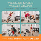 Lifepro SculptTrainer Roman Chair – Hyperextension Bench for Strength Training – Adjustable Back Extension Machine, Ab Bench & Foldable Sit-Up Bench for Athletes, Core Work & Home Gym Workouts