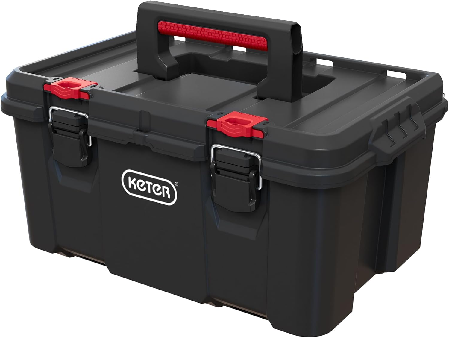 Keter Stack n' Roll Modular DIY Toolbox, Stackable, Lightweight, Durable, Water Resistant, Black