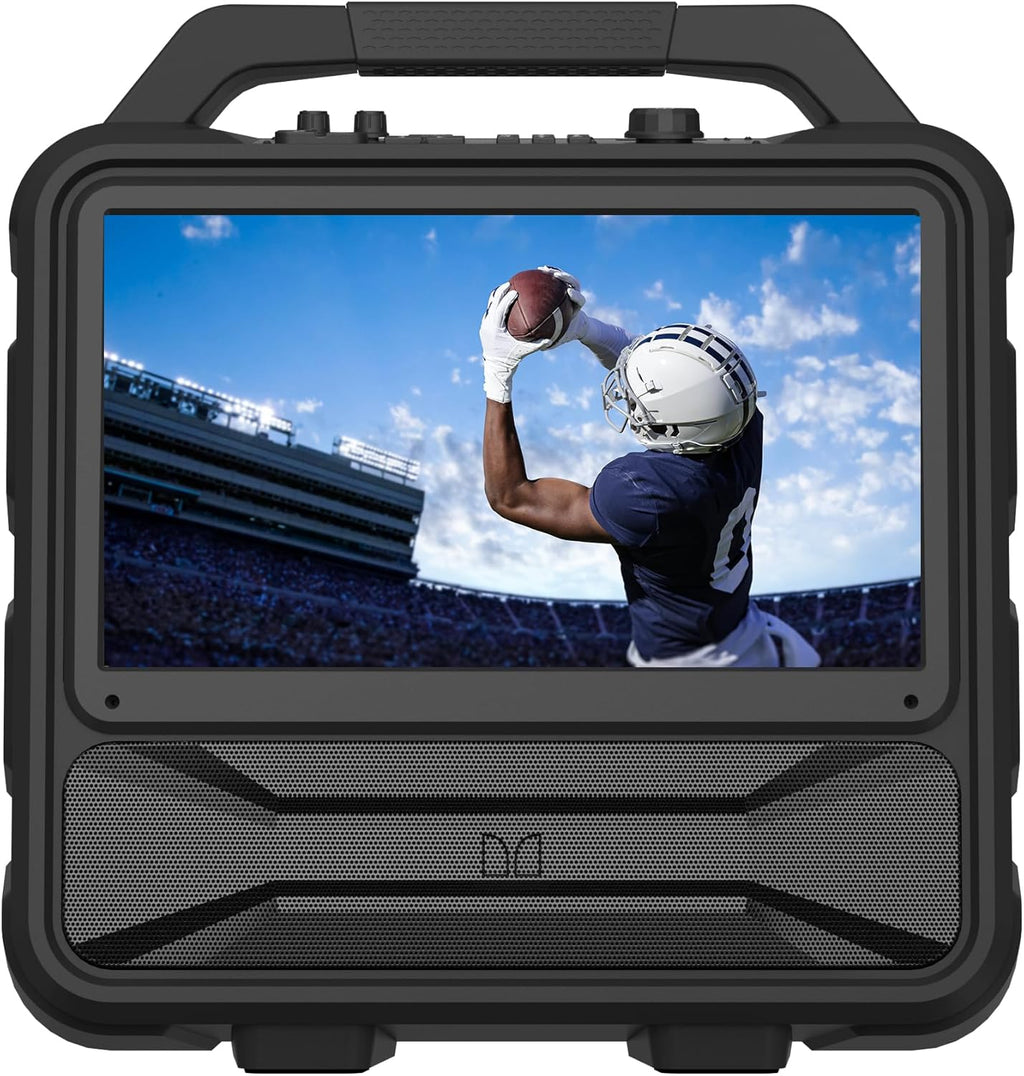 Monster Vision 2 | Portable Entertainment System with 15.6" 1080p Display & 60W Speakers | up to 25 Hours of Playtime | Dual HDMI Ports | Includes 3ft USB-C to HDMI Cable | Portable TV
