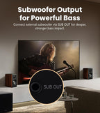 Edifier S880DB MKII Hi-Fi Bookshelf Speakers  Premium 2.0 Active Speaker System  88W RMS  Hi-Res Audio with LDAC  Bluetooth/USB-C/Optical/Coaxial/RCA Input  Subwoofer Output  Dark Wood