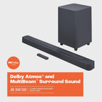 JBL Bar 500: 5.1-Channel soundbar with MultiBeam™ and Dolby Atmos®  Black