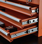 Edward Tools Portable Metal Tool Box with Drawers 20”- Keyed Center Lock for Security - Powder Coated Scratch Resistant Finish - Heavy duty chest latches - Full Extension Drawers