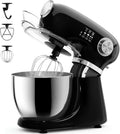 COWSAR Stand Mixer, 12 Speeds Tilt-Head Electric Commercial Stand Mixer, 3-In-1 Kitchen Mixer with Bowl, Dough Hook, Whisk and Beater, Black