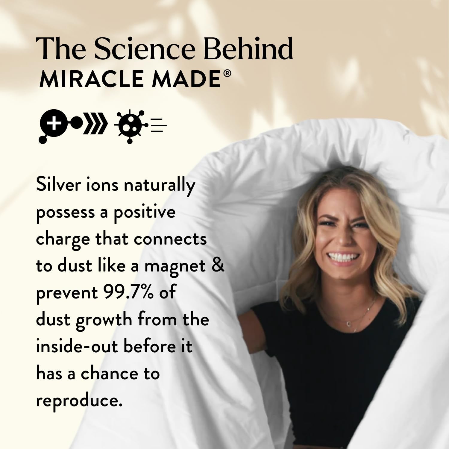 Miracle Made All-Season Duvet Insert Comforter – Silver-Treated Breathable Cotton Fabric, Pet Hair Resistant, Cool-to-The-Touch Bedding – its King/CaliKing Bed Cover, White
