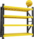 5000LBS Heavy Duty Storage Shelves, 78.74” W Adjustable Metal Garage Shelving Units, Industrial Shelving for Warehouse & Commercial Storage (Blue and Orange(Yellow and Black, W78.74*D23.62*H78.74)