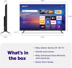 Roku Smart TV – 55-Inch Select Series  4K HDR TV – Roku TV with Enhanced Voice Remote – Flat Screen LED Television with Wi-Fi for Streaming Live Local News  Sports  Family Entertainment