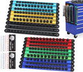 18-Piece Magnetic Socket Holder Organizer Set (Holds 240 Sockets), Heavy Duty 1/2, 3/8, 1/4-Inch Socket Racks Premium Quality Socket-Clip Rail Holder Aluminum Sockets Rack Kit for Tool Box Drawer