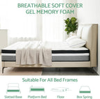 King Size Mattress, 12 Inch Hybrid Mattress in A Box, Memory Foam & Individually Pocket Spring for Pain Relief, Medium Firm King Mattresses