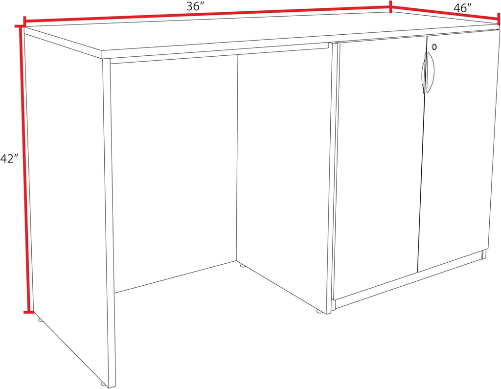 Regency Legacy Stand Up Side to Side Storage Cabinet/Desk- Cherry