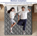 Queen Mattress, 14 Inch Queen Hybrid Mattress in a Box, Individual Pocket Spring for Motion Isolation & Pressure Relief, Medium Firm & Reinforced Edge Support, CertiPUR-US Certified