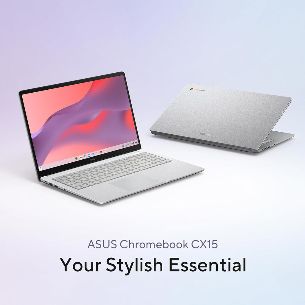 ASUS Chromebook CX15 Laptop  15.6" FHD Anti-Glare Display  Intel Celeron N4500 Processor  128GB Storage  8GB RAM  ChromeOS  Pure Grey  CX1505CKA-AS88F-PG