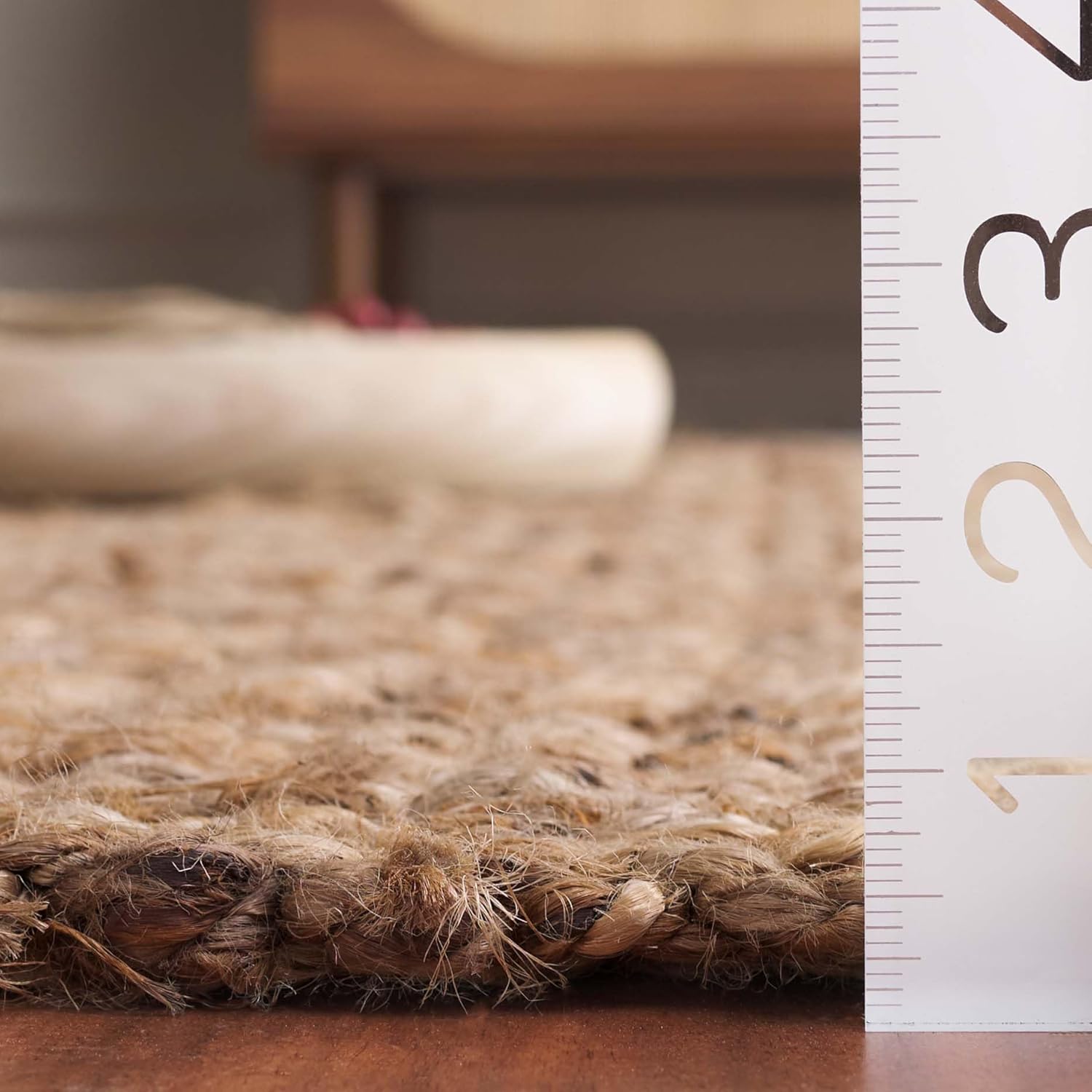 SAFAVIEH Natural Fiber Collection Area Rug - 9' x 12', Natural, Handmade Tassel Jute, Ideal for High Traffic Areas in Living Room, Bedroom (NF467A)