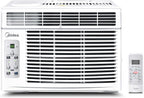 Midea 5,000 BTU Window Air Conditioner, Cools up to 150 Sq. Ft. with Easy-to-Use Reusable Filter, Remote, Perfect AC for Bedroom, Living Room, Home Office, Electronic Control