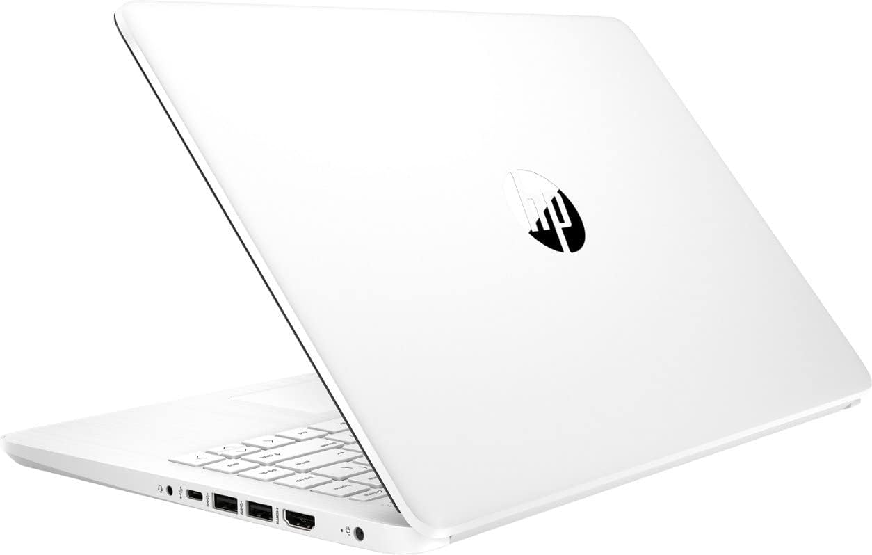 HP 14" Business & Student Laptop Computer with Microsoft Office 365 Included  Intel Quad-Core Processor  8GB RAM 320GB Storage (64GB eMMC+256GB SD Card)  Windows 11  PLUSERA Earphones  White