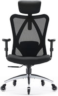 SIHOO M18 Upgraded Wheels Office Chair Ergonomic Desk Chair, Breathable Mesh Design High Back Computer Chair, Adjustable Headrest and Lumbar Support (Light Black)