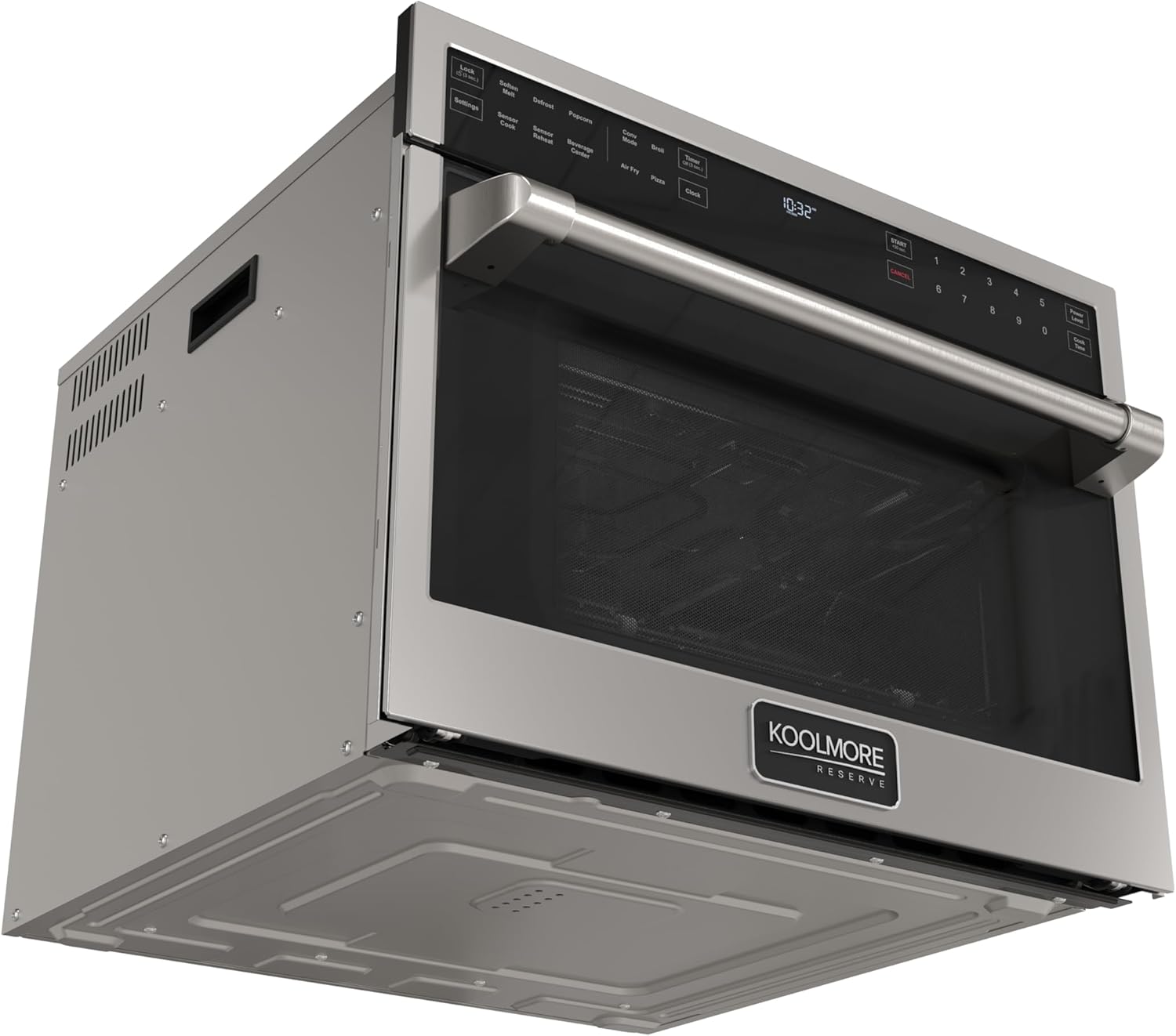 KoolMore Reserve 24 in. Built-In Microwave Convection Oven with Air Fry, 3-in-1 Combo, Sensor Cook, Soft-Close Door, 1.6 cu. ft. in Stainless Steel