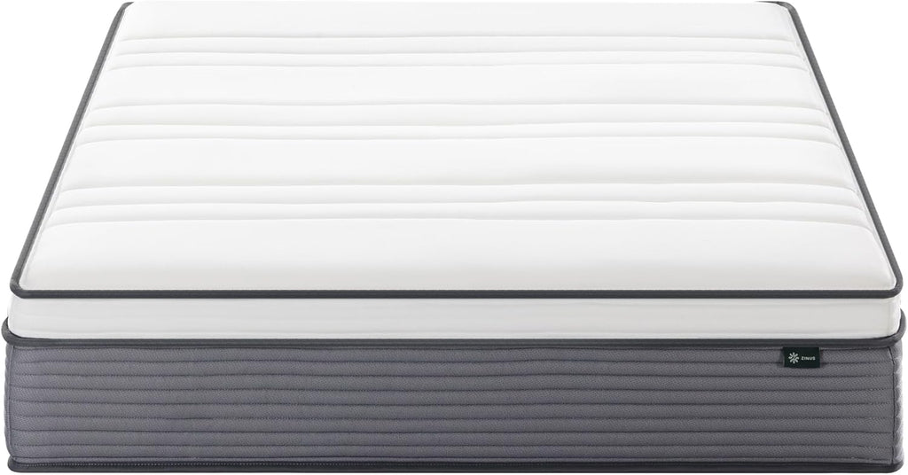 ZINUS 12 Inch True Support Hybrid Mattress New Version, Queen, Fiberglass Free, Medium Feel, Motion Isolation, Certified Safe Foams & Fabric, Mattress in A Box