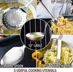 HOMICHEF 14-Piece Nickel Free Stainless Steel Cookware Set - Nickel Free Pots and Pans Set - Non-Toxic, Healthy Induction Cookware