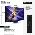Samsung QN65S90FAFXZA 65 Inch 4K OLED Smart TV with a Walts Medium Full Motion Mount for 32"-65" TVs and Amber Protection 3-Outlet-Surge Surge Protector (2025)