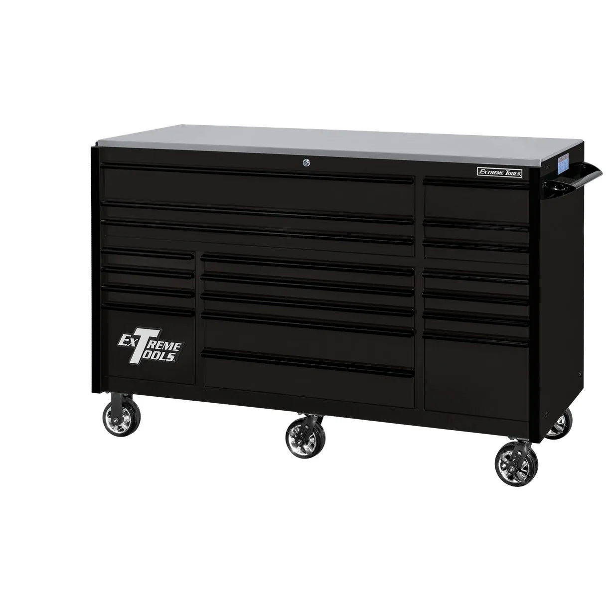 Extreme Tools RX250 Series 72-in x 30-in Roller Cabinet 19-Drawer 250 lb Drawer Slides