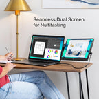 SideTrak Swivel 14" Attachable Portable Monitor Extender  FHD TFT Laptop Dual Screen with Kickstand + Unique Swivel Hinge  Compatible with Mac  PC  Chrome  Powered by USB/Mini HDMI Port (Black)
