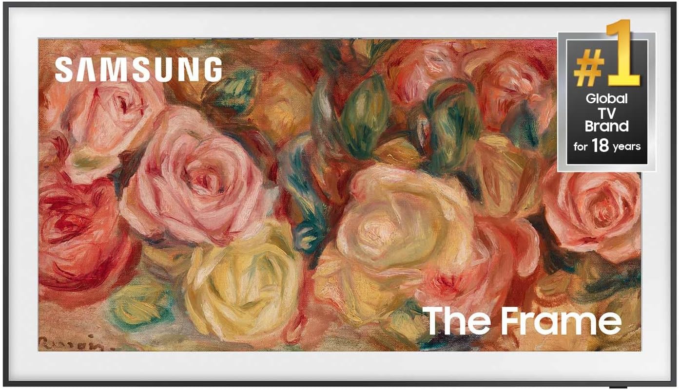 SAMSUNG 55-Inch Class QLED 4K LS03D The Frame Series Quantum HDR Smart TV w/Dolby Atmos  Art Mode  Anti-Reflection  Customizable Frame  Slim Fit Wall Mount with Alexa Built-in (QN55LS03D  2024 Model)