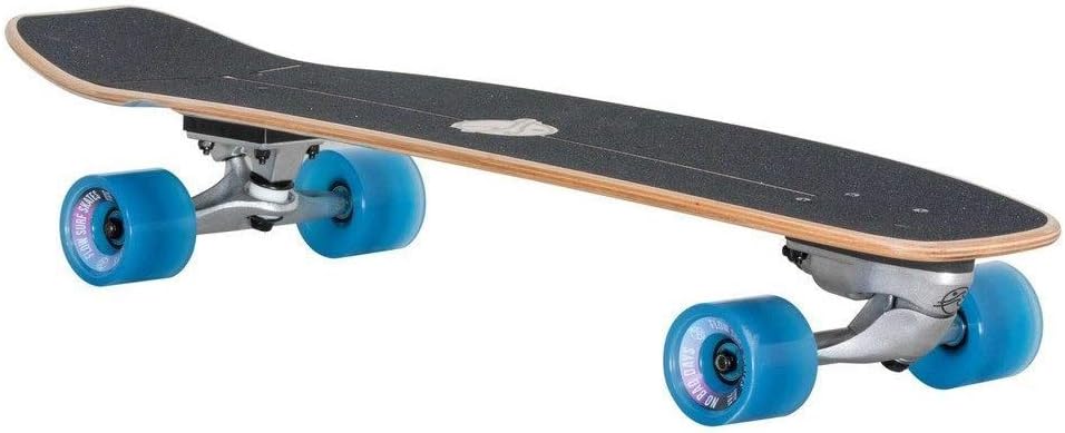 Flow Surf Skates Cruiser - 32"x10" 7-Ply North American Maple Deck with Exotic Veneer, Carving Truck, Fully Assembled, Supports up to 275 lbs for Surf-Like Carving