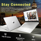 HP Stream 14" HD BrightView Laptop  Intel Celeron N150  16GB RAM  288GB Storage (128GB UFS + 160GB Docking Station Set)  Intel UHD Graphics  720p Webcam  Wi-Fi  1 Year Office 365  Win 11 S  Silver