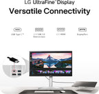 LG 32UP83AK-W 32-inch Ultrafine 4K UHD (3840 x 2160) IPS Computer Monitor  60Hz  HDR10  Built-in Speaker  Reader Mode  HDMI  DisplayPort  USB Type-C 60W PD  Tilt/Height/Pivot Adjustable Stand  White