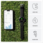 Garmin Approach® S44  Essential Golf GPS Smartwatch  AMOLED Display  On-Course Features  Silver Aluminum Bezel with Black Silicone Band