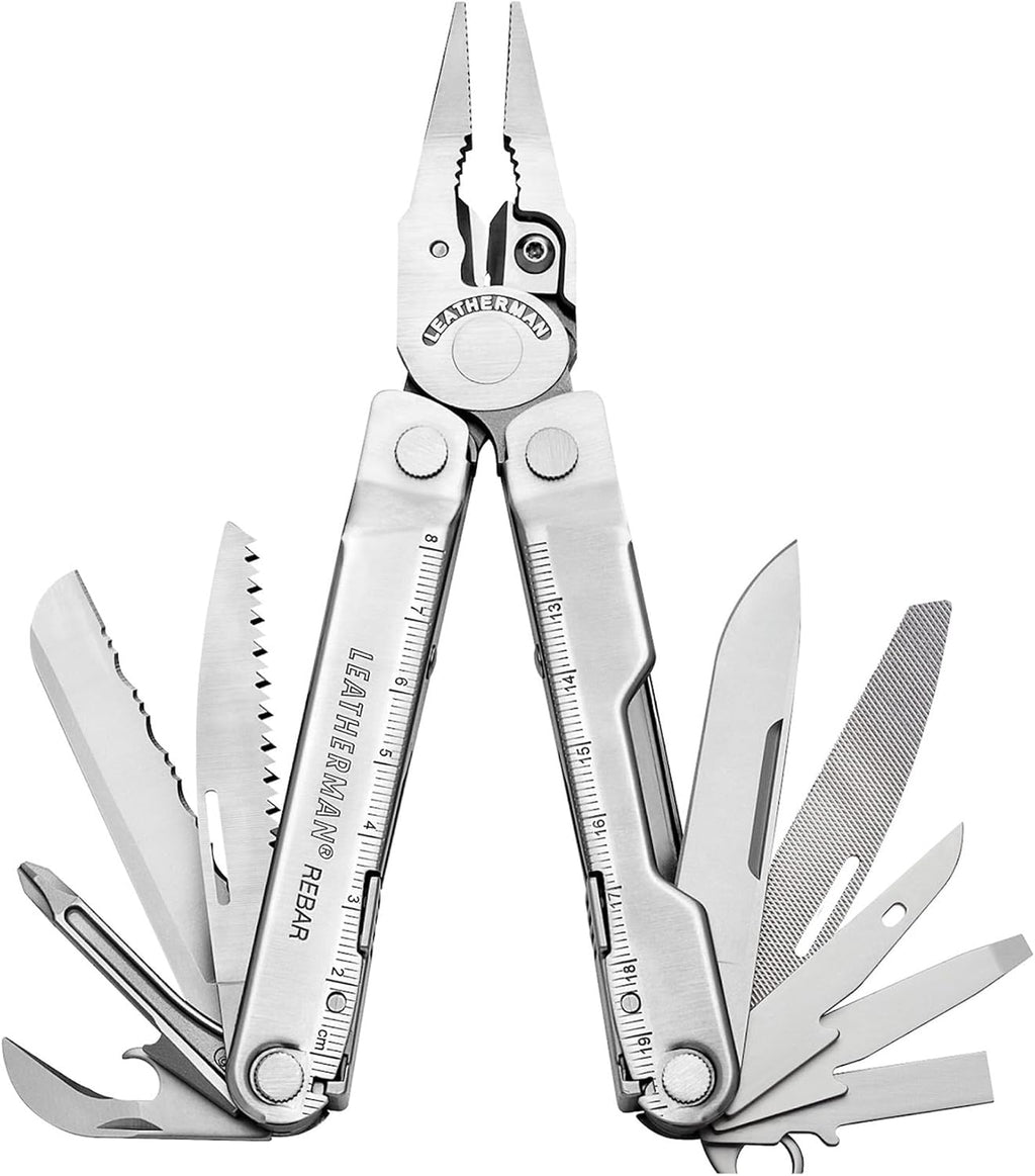 LEATHERMAN, Rebar Multitool with Premium Replaceable Wire Cutters and Saw, Stainless Steel