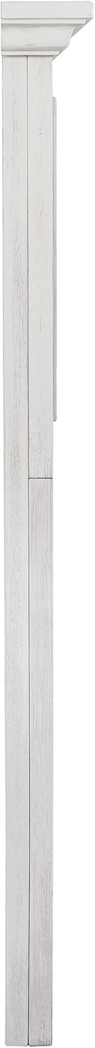 OSP Home Furnishings Farmhouse Basics King Headboard Only, Rustic White Finish