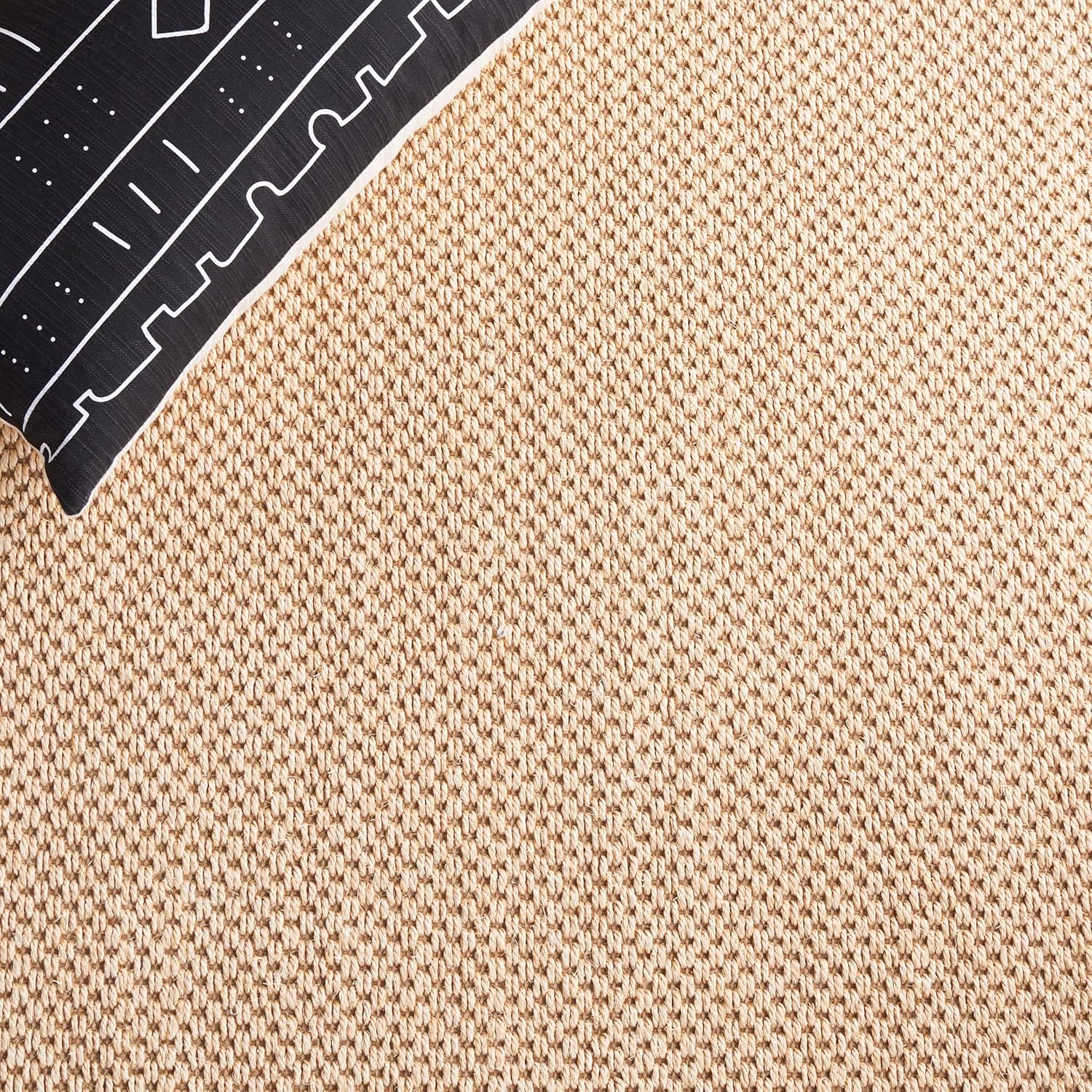 SAFAVIEH Area Rug 9x12 - Natural Fiber Collection - Large - Maize & Brown, Sisal, Woven Design with Border (NF141C)