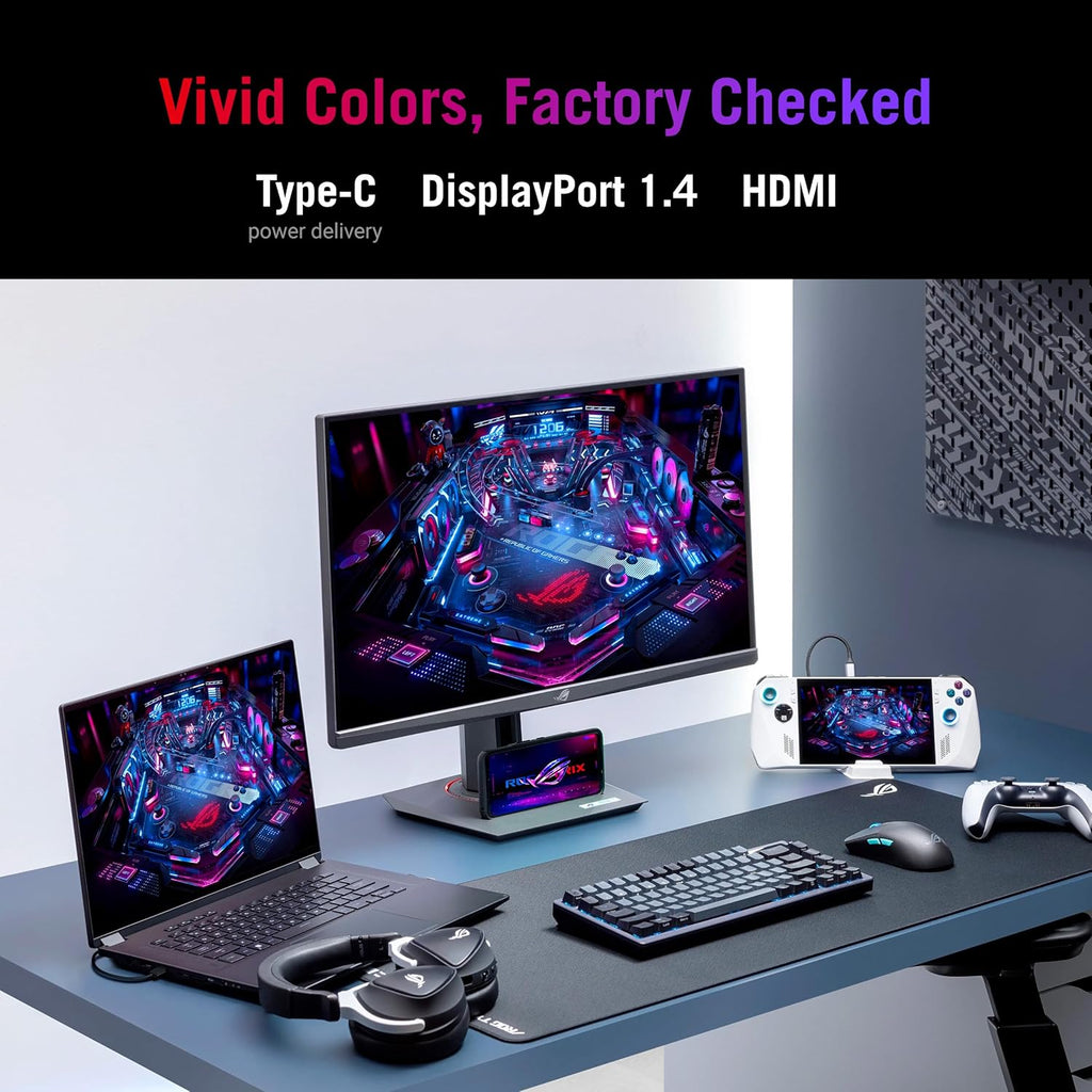 ASUS ROG Strix 27” 1440P USB-C HDR Gaming Monitor (XG27ACMS) – QHD (2560 x 1440)  320Hz  0.3ms  Fast IPS  Extreme Low Motion Blur Sync  G-SYNC Compatible  DisplayWidget  Tripod Socket  3 yr Warranty