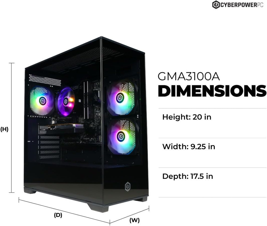CYBERPOWERPC Gamer Master Gaming PC  AMD Ryzen 5 5500 3.6GHz  Radeon RX 6400 4GB  16GB DDR4  500GB PCIe Gen4 SSD  WiFi Ready & Windows 11 Home (GMA3100A)
