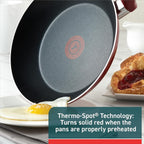 T-fal Essentials Non-Stick Pots and Pans Cookware 10 Piece Set, Red