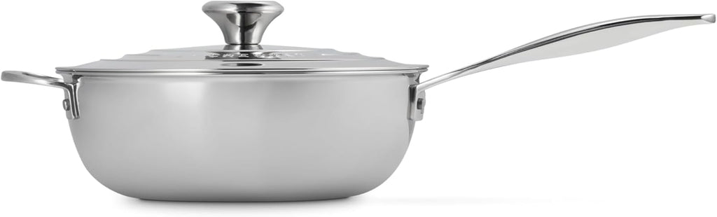 Le Creuset Tri-Ply Stainless Steel Pan 3.5 Quart Nonstick Saucier