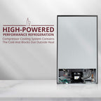 SCHMECKE 28 Bottle Compressor Wine Cooler Refrigerator w/Lock - Large Freestanding Wine Cellar - 41f-64f Digital Temperature Control Wine Fridge For Red, White, Champagne or Sparkling Wine - Black