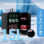 Enventor Mini Refrigerator, 15L Compact Skincare Fridge AC+DC Power Cooler & Warmer Small Refrigerator for Bedroom, Skincare, Makeup, Cosmetics, Car, Office (Black)