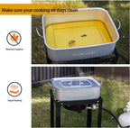 OuterMust 58,000 BTU Outdoor Fish Fryer with Baskets and Lid, 18 Qt. Propane Deep Fryer and 2 Inner Baskets, Ideal for Frying Fish, Chicken Wings, French Fries