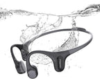 mojawa Run Plus Bone Conduction Headphones, Open-Ear Bluetooth Headphones, 32GB MP3 Player, IP68 Waterproof Swimming Earbuds, Deep Bass, Secure Fit for Running, Gym and Daily Use, Black